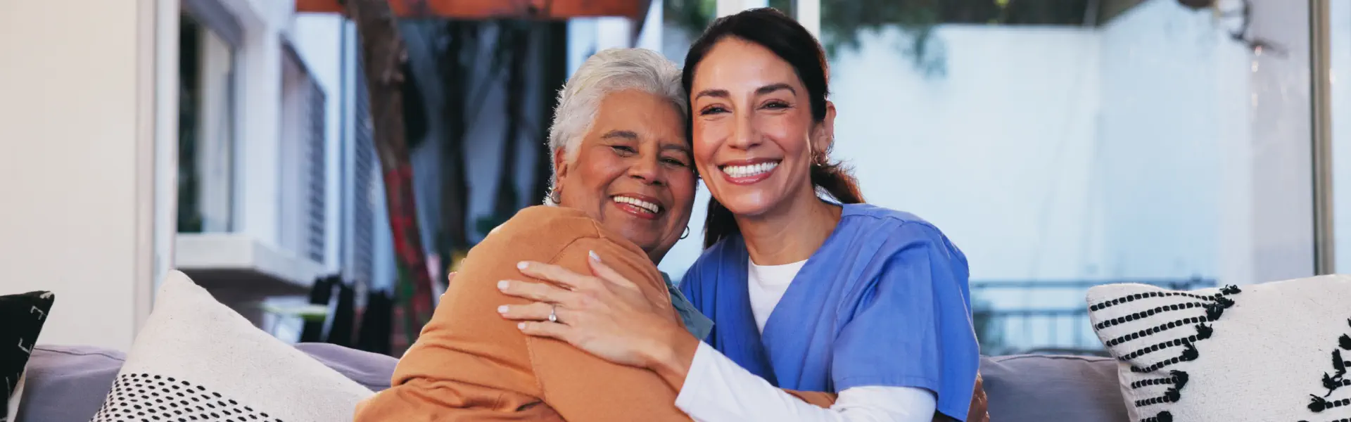 two person smiling