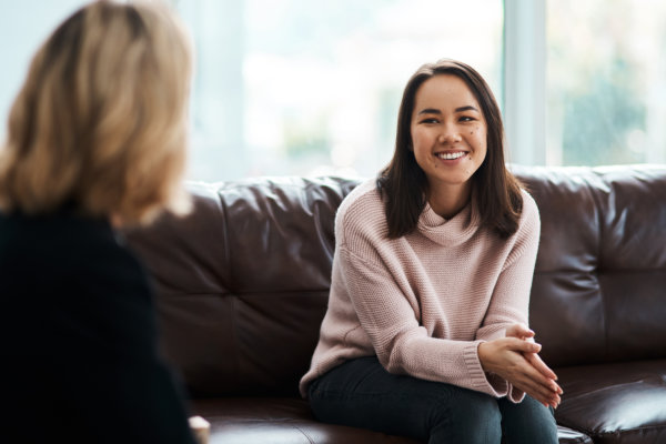 two person talking